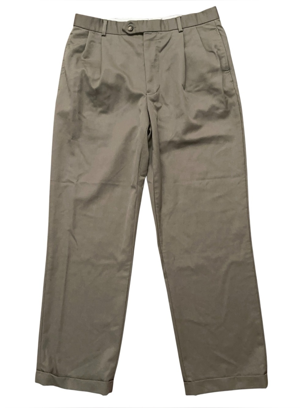 Brooks Brothers Dress Pants Mens 32x32 Madison Fit Pleated 100% Wool Beige